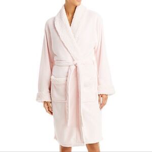 NWOT HUDSON PARK COLLECTION Faux Sherpa Robe Airy Pink Size S/M